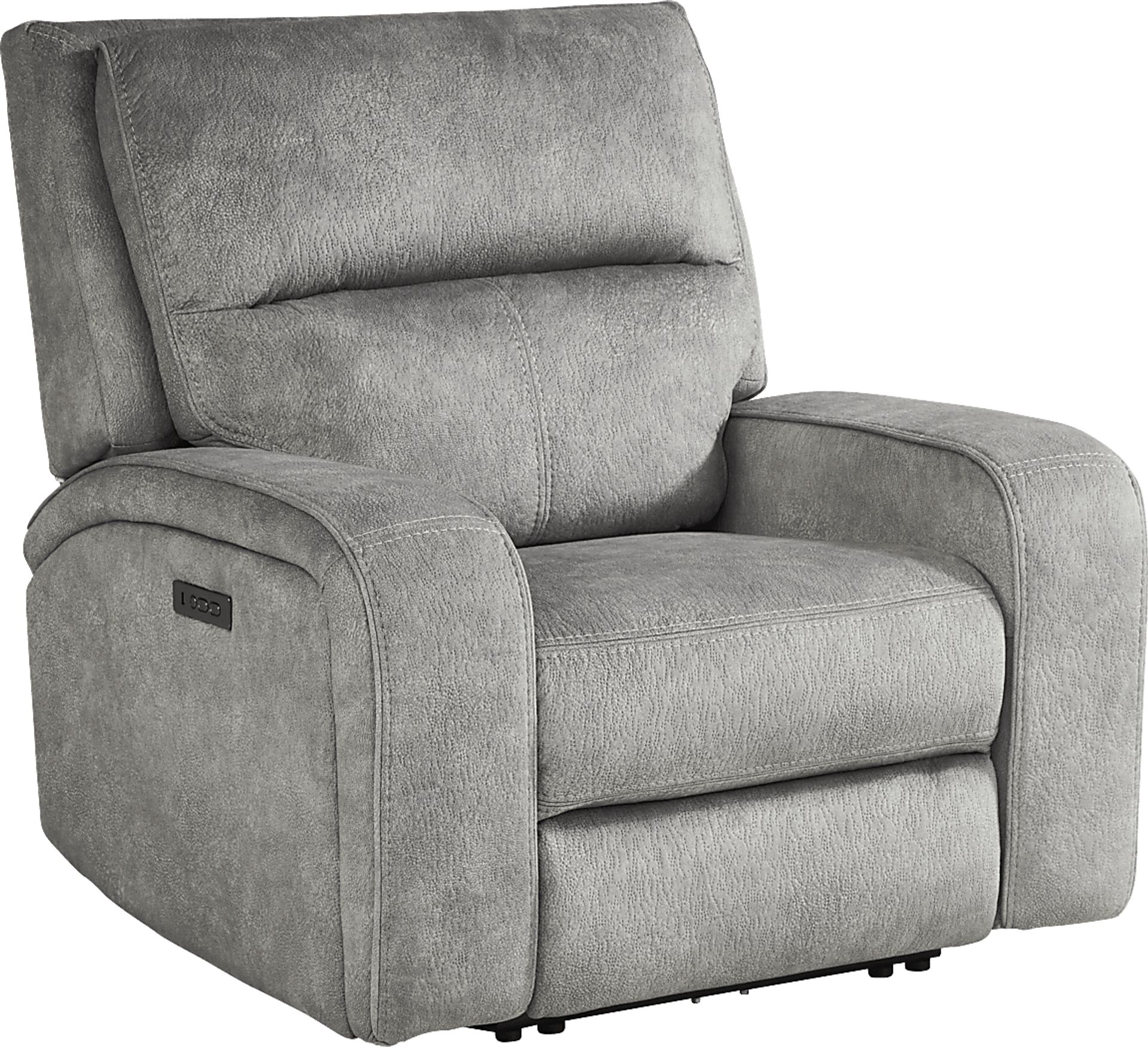 Leighton Gray Dual Power Recliner - Image 1