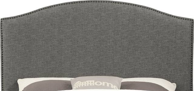 Leila Gray Queen Upholstered Bed - Thumbnail - Image 2