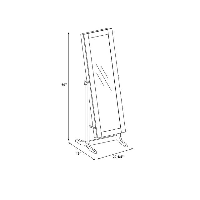 Lejuene Cherry Sliding Jewelry Armoire - Thumbnail - Image 13