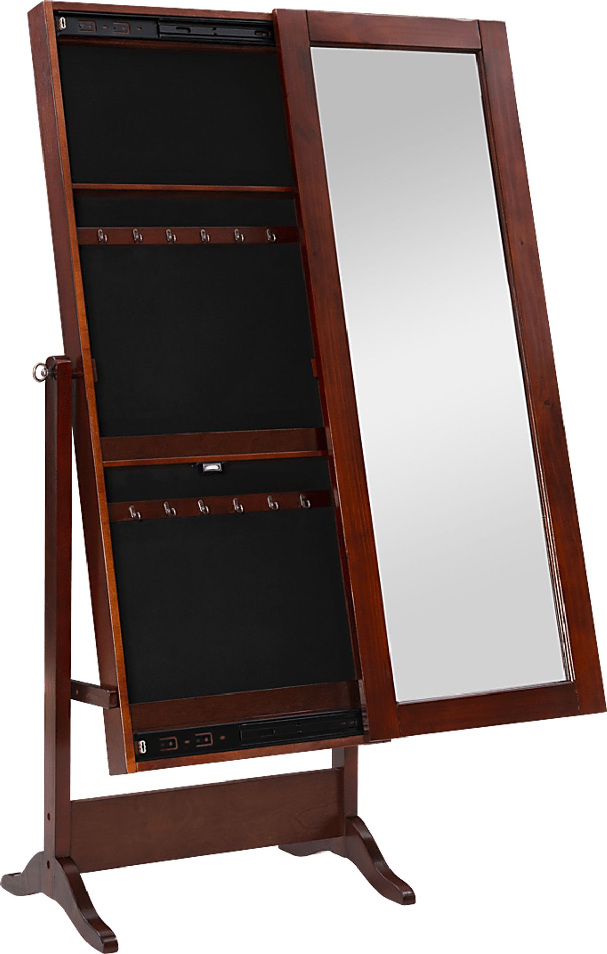 Lejuene Cherry Dark Wood Jewelry Armoire | Rooms to Go
