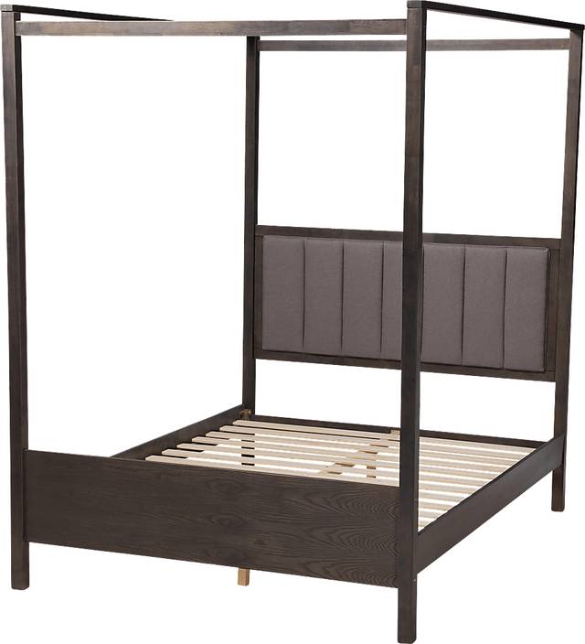Lelane Gray King Canopy Bed - Thumbnail - Image 3