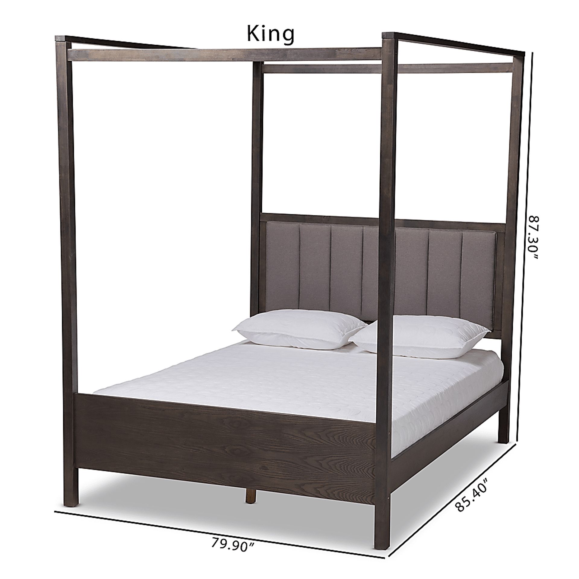 Lelane Gray King Canopy Bed - Image 9