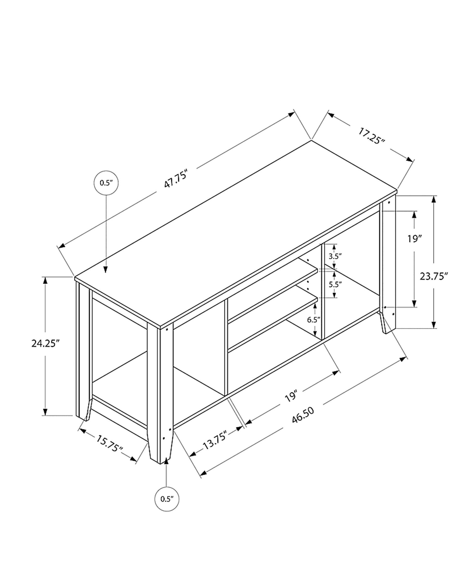 Lemcke Oak Brown 48" Console - Image 4