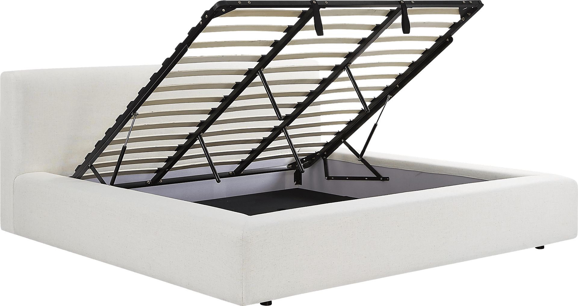 Lemonwares Cream King Storage Bed - Image 2