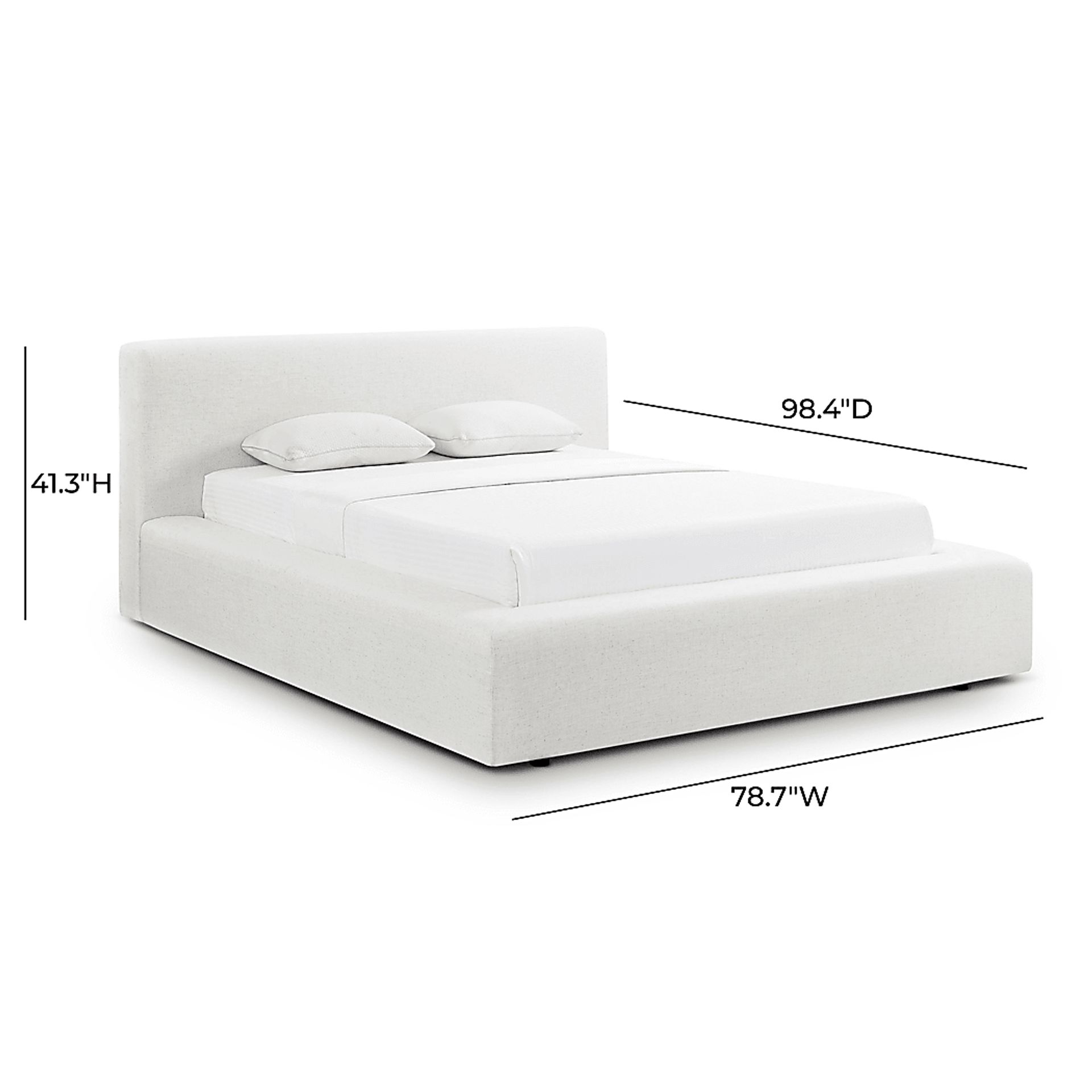 Lemonwares Cream Queen Storage Bed - Image 7