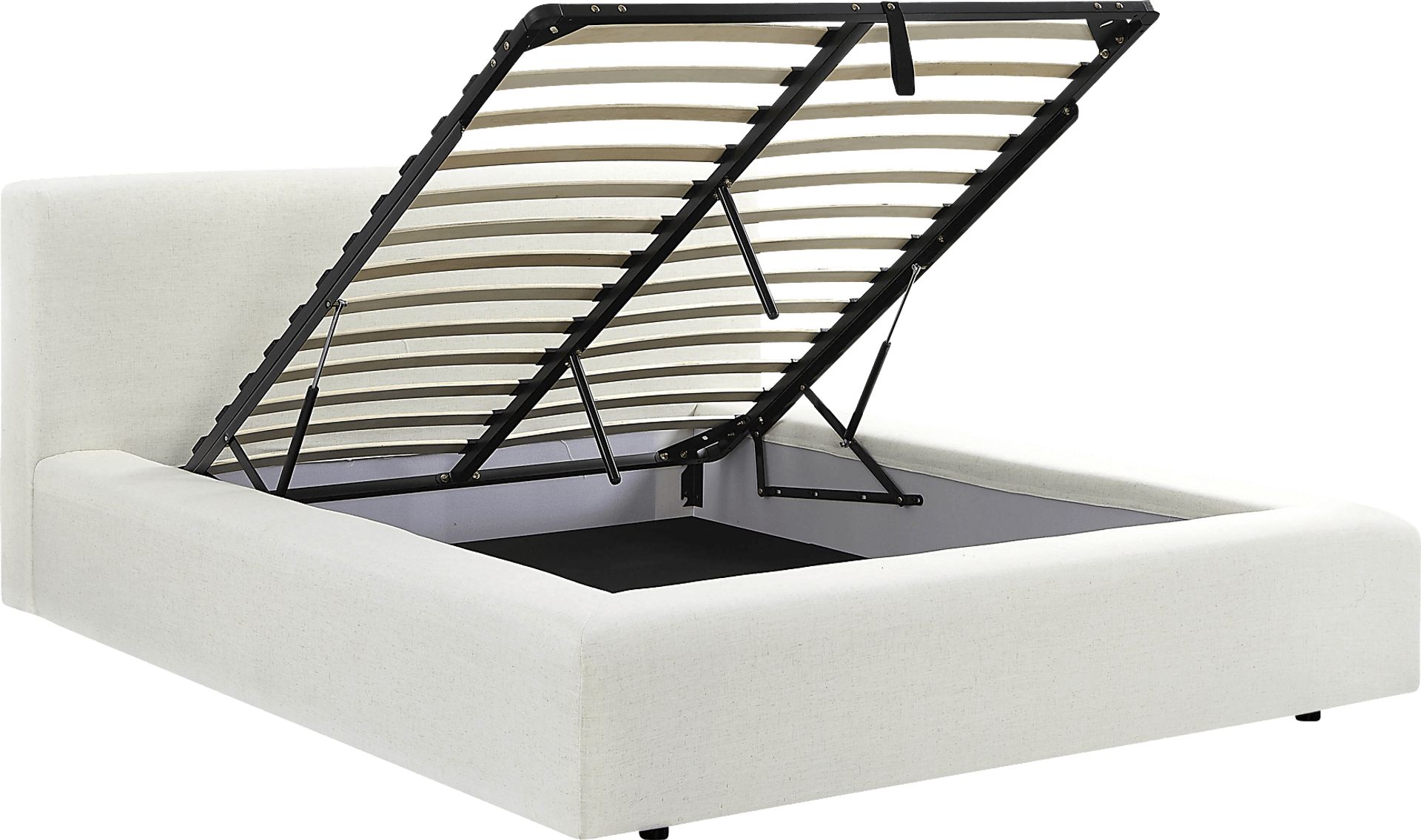 Lemonwares Cream Queen Storage Bed - Image 2