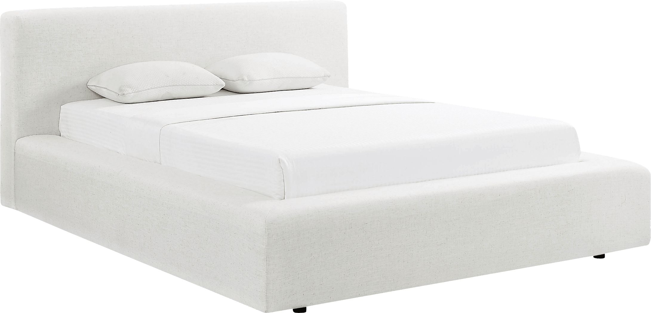 Lemonwares Cream Queen Storage Bed