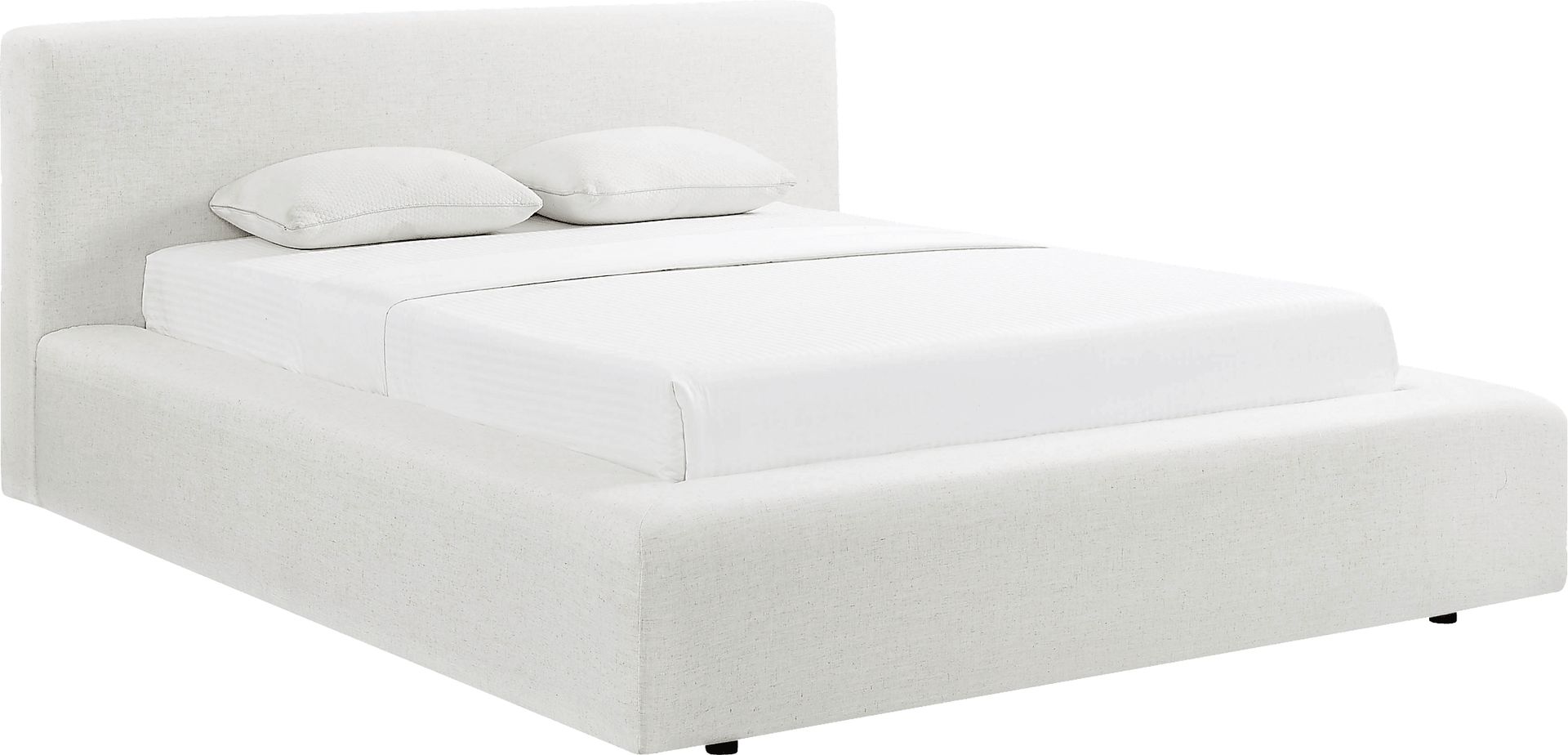 Lemonwares Cream Queen Storage Bed - Image 1