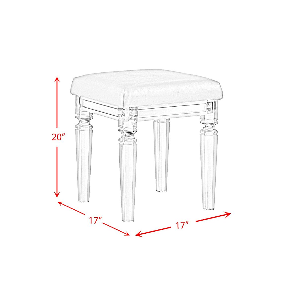 Lemotors Copper Metal Vanity Stool Rooms to Go