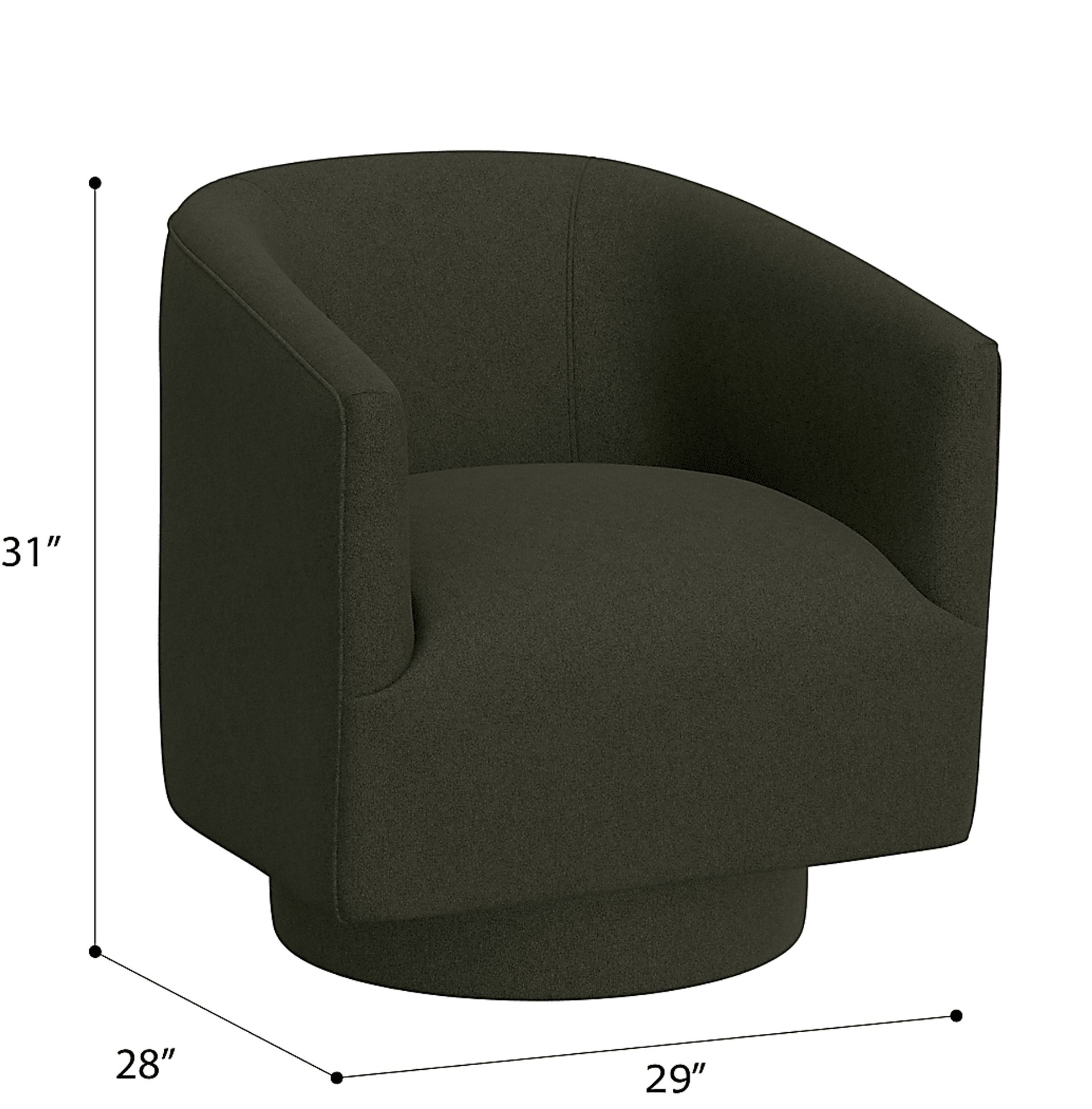 Lemree Green Swivel Accent Chair - Image 6