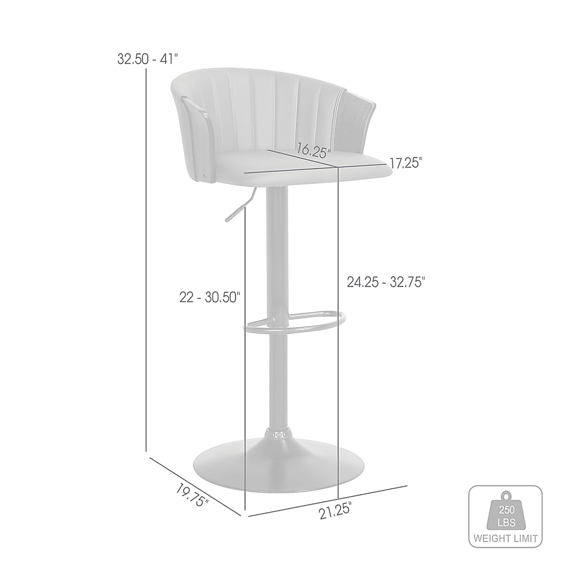 Lemsea Gray Adjustable Barstool - Image 12