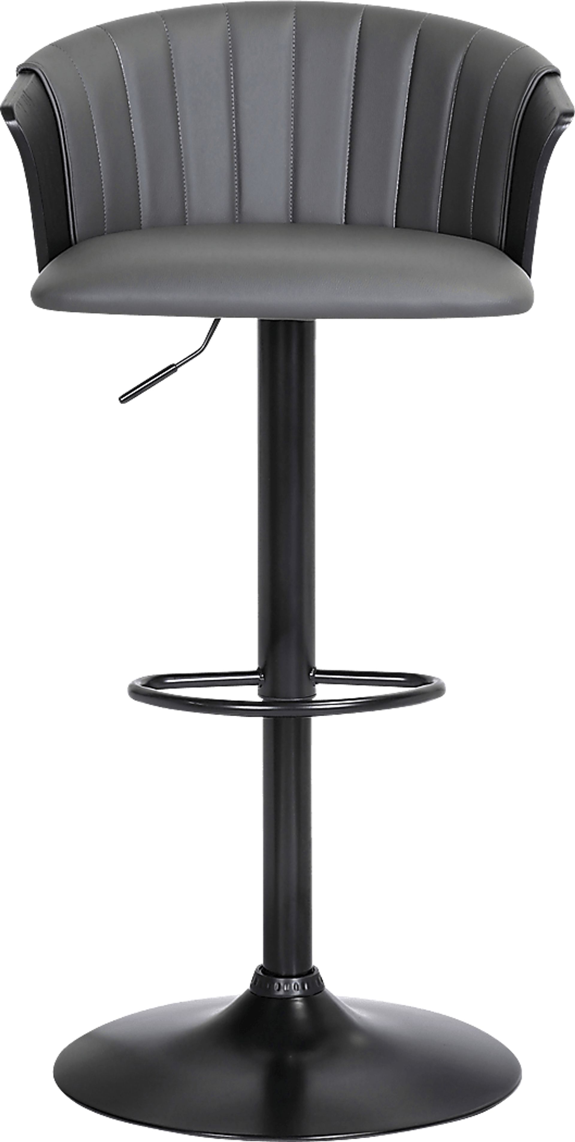 Lemsea Gray Adjustable Barstool - Image 3