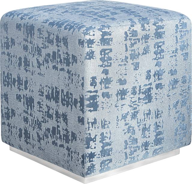 Leneri Blue Ottoman - Thumbnail - Image 1