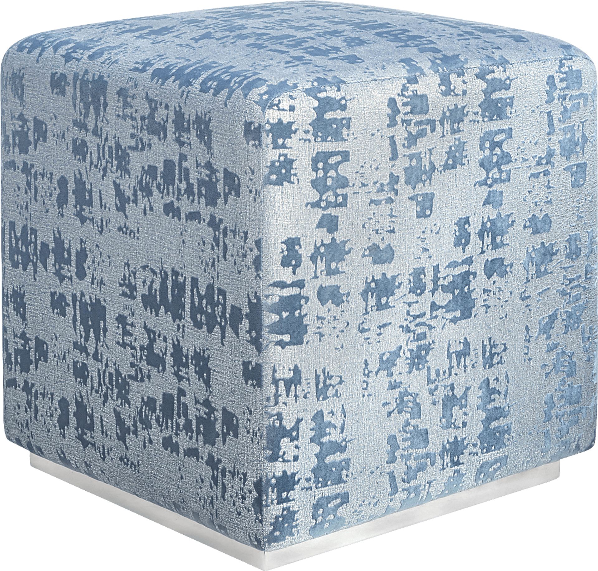 Leneri Blue Ottoman - Image 1