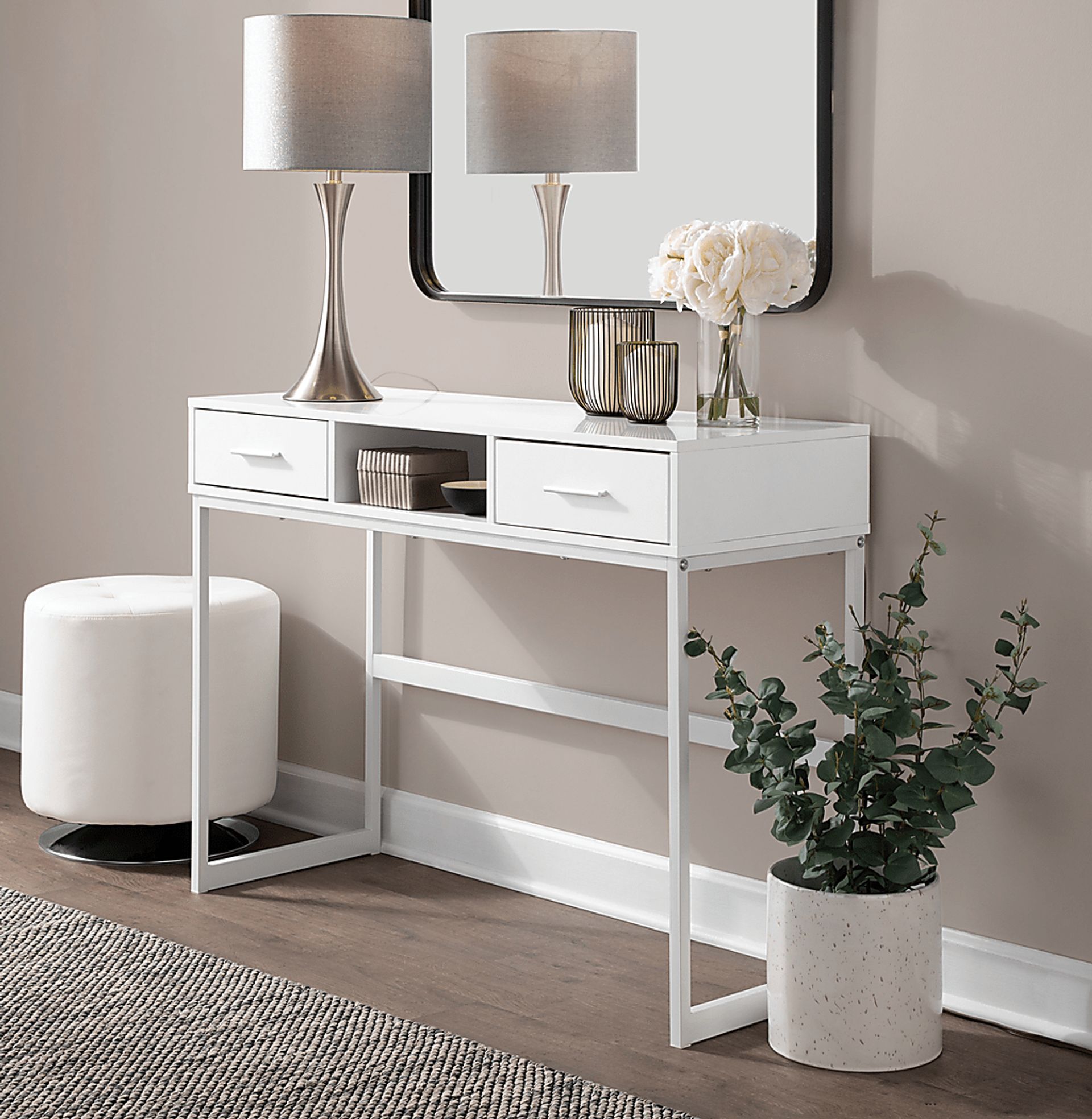 Leneva White Sofa Table - Image 2