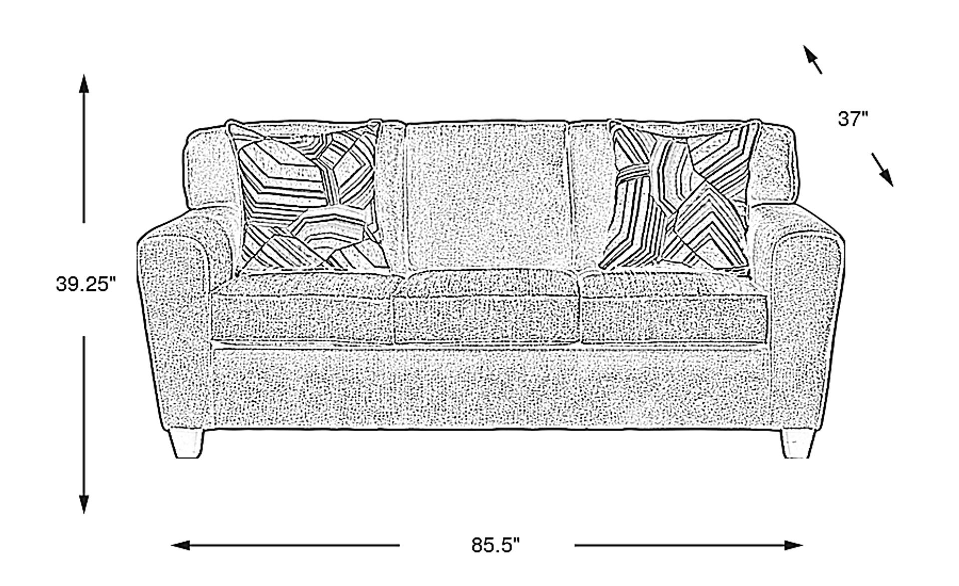 Dimension Image. Please refer to the Dimension Tab on this page for dimension details.