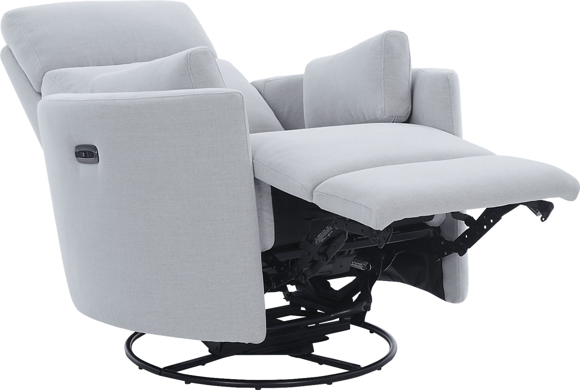 Lennox 2.0 Light Blue Power Glider Recliner with Swivel - Image 2