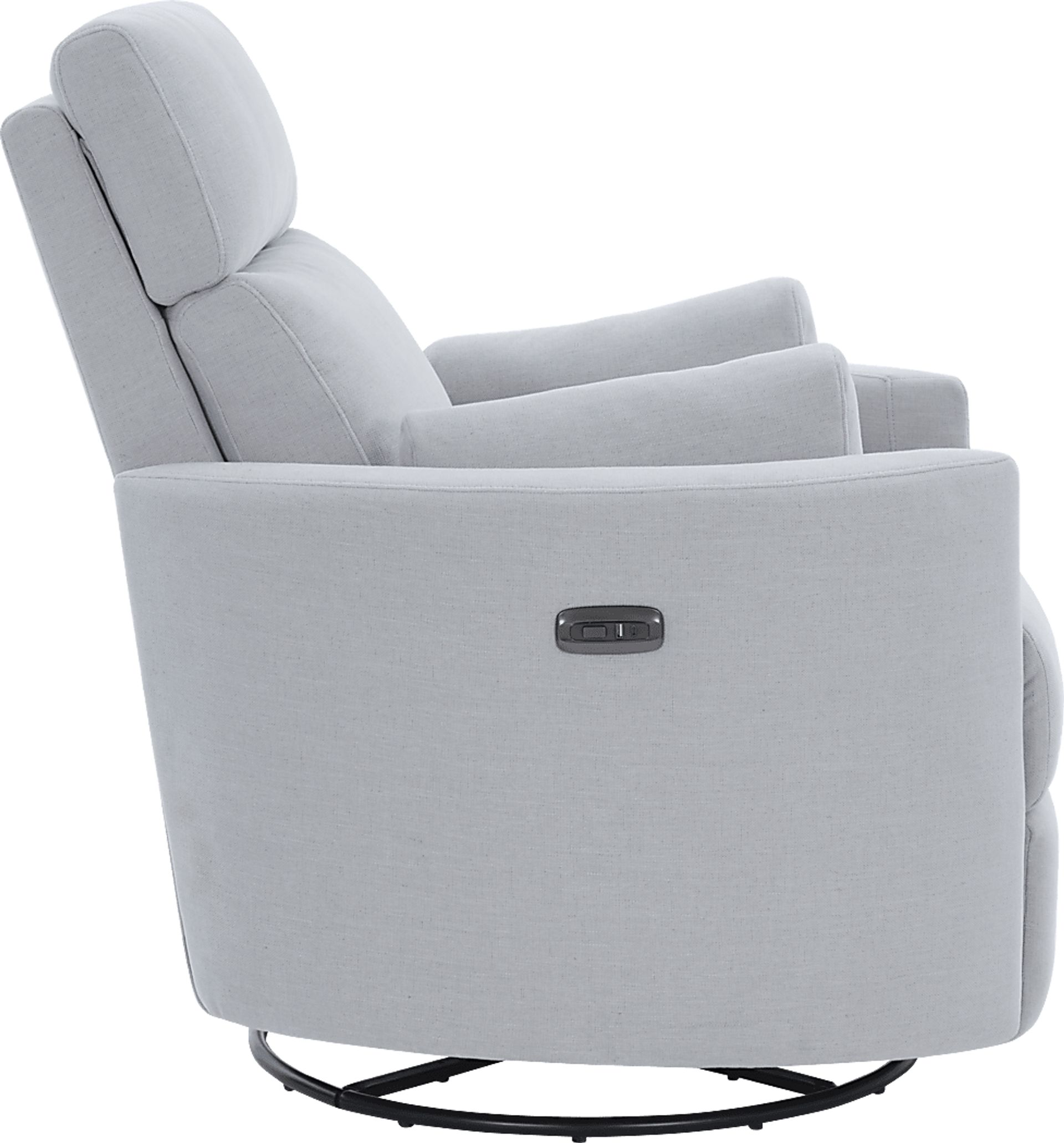Lennox 2.0 Light Blue Power Glider Recliner with Swivel - Image 3