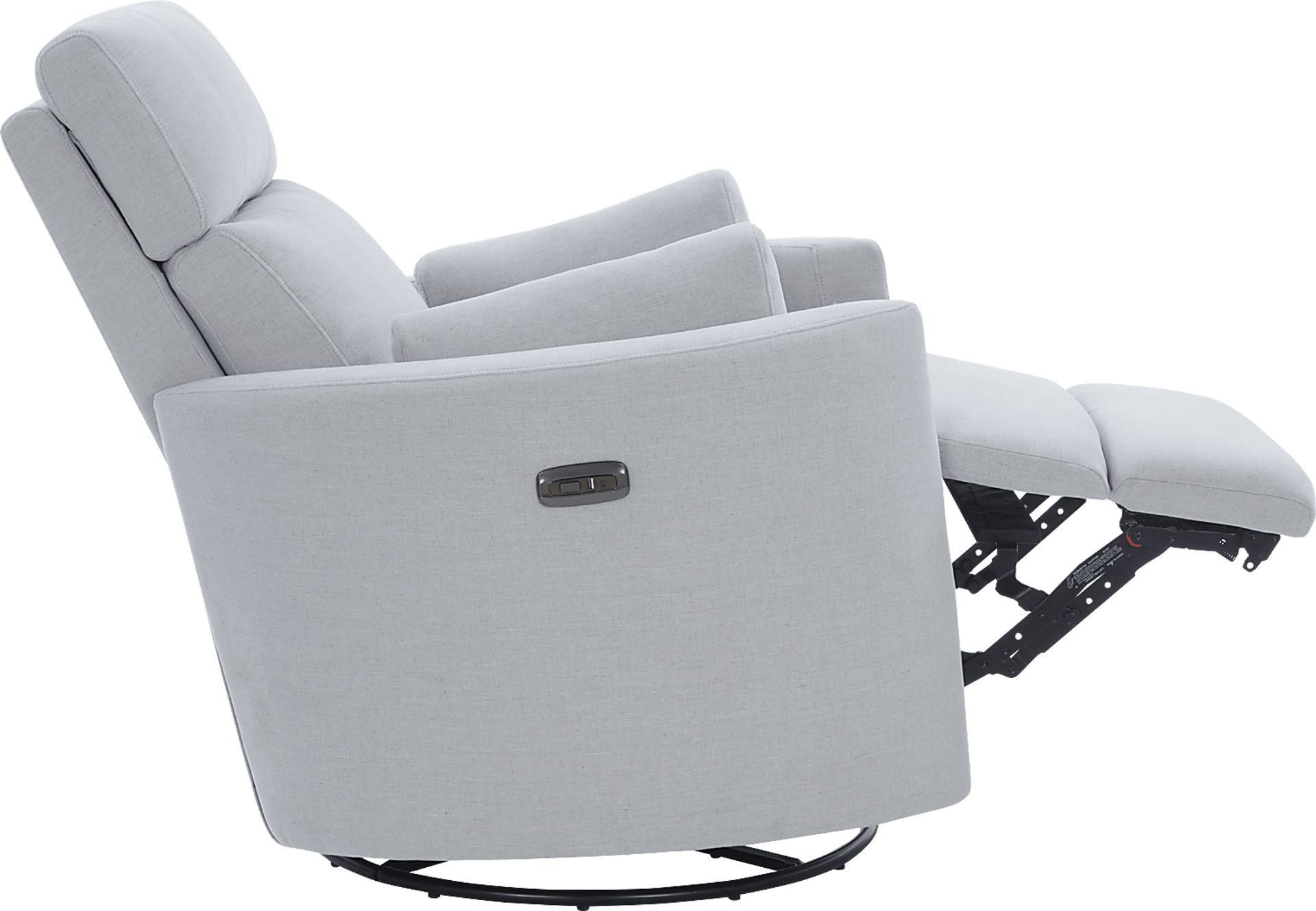 Lennox 2.0 Light Blue Power Glider Recliner with Swivel - Image 4