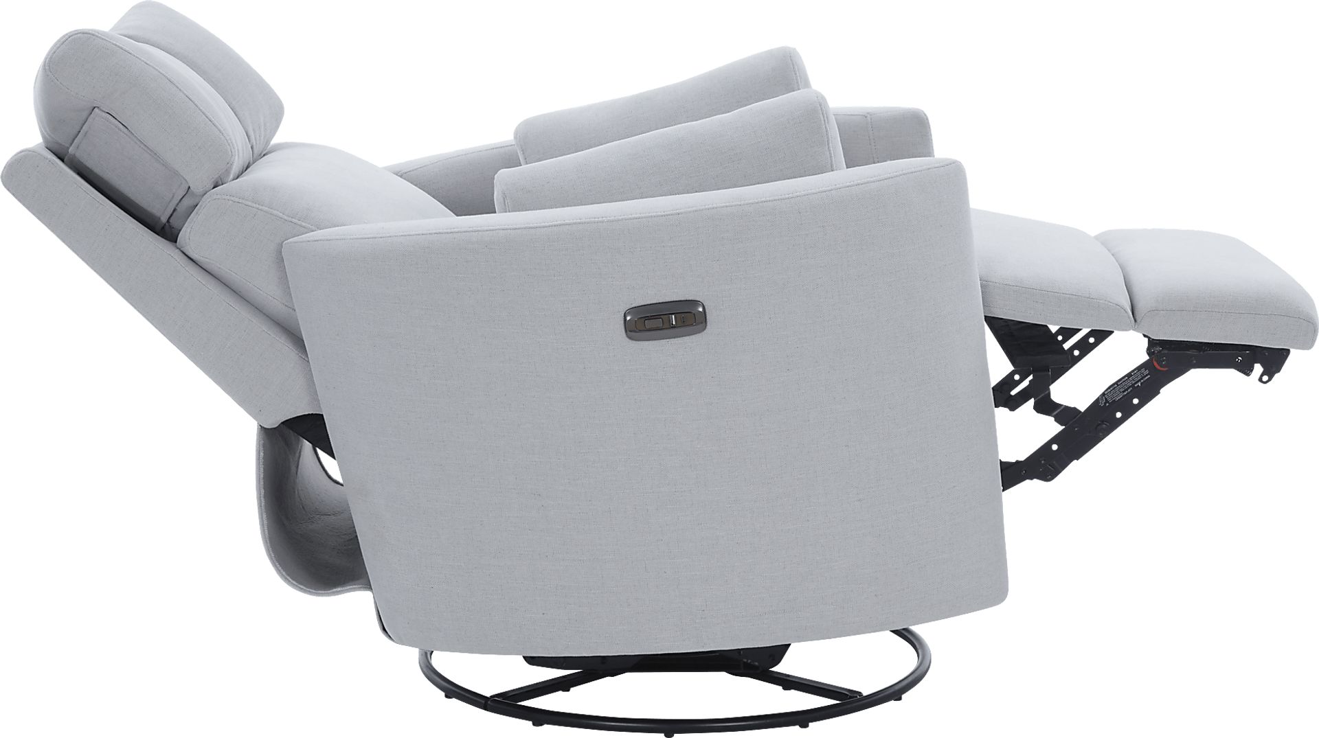 Lennox 2.0 Light Blue Power Glider Recliner with Swivel - Image 6
