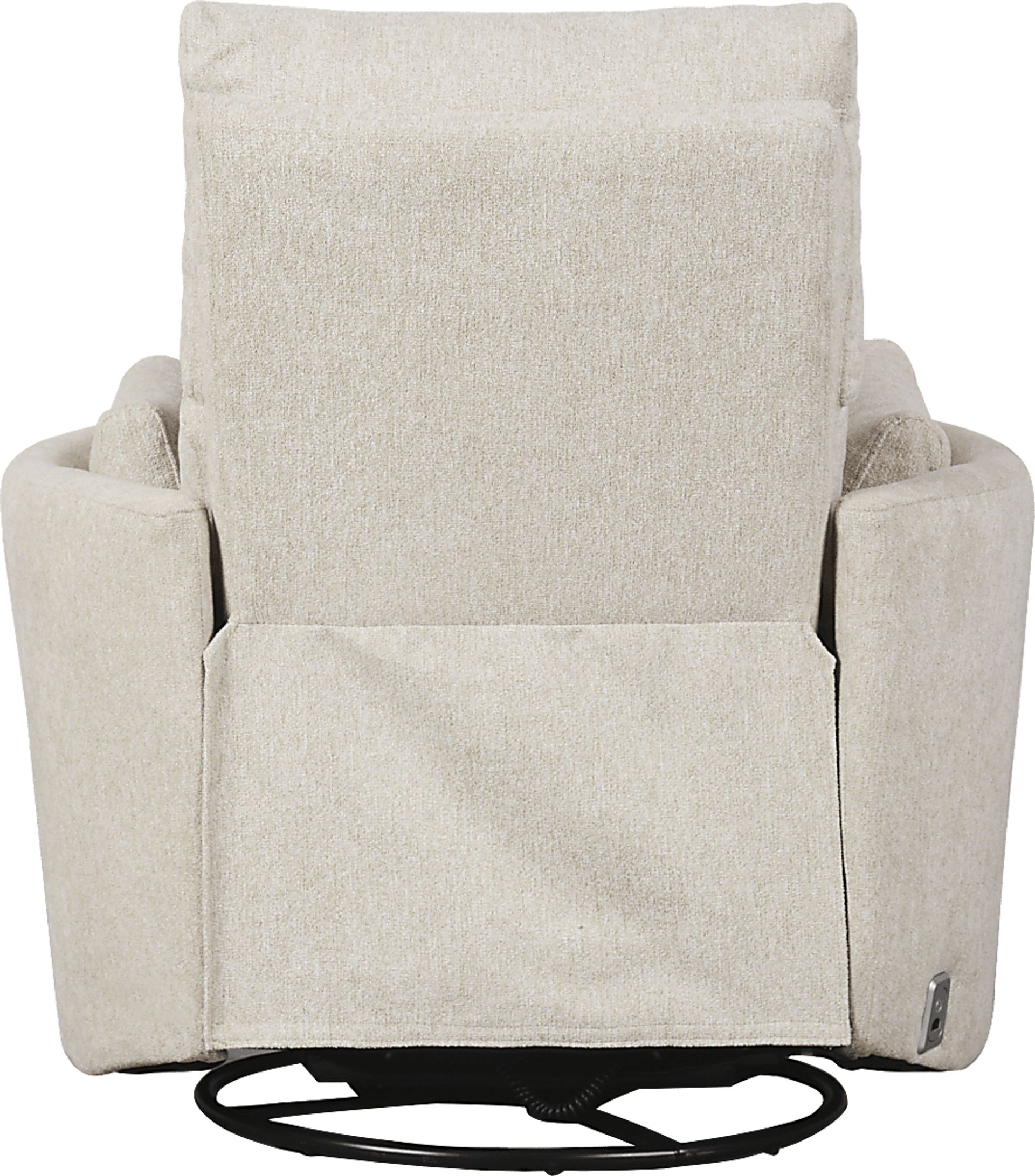 Lennox Ivory Power Glider Recliner - Image 5