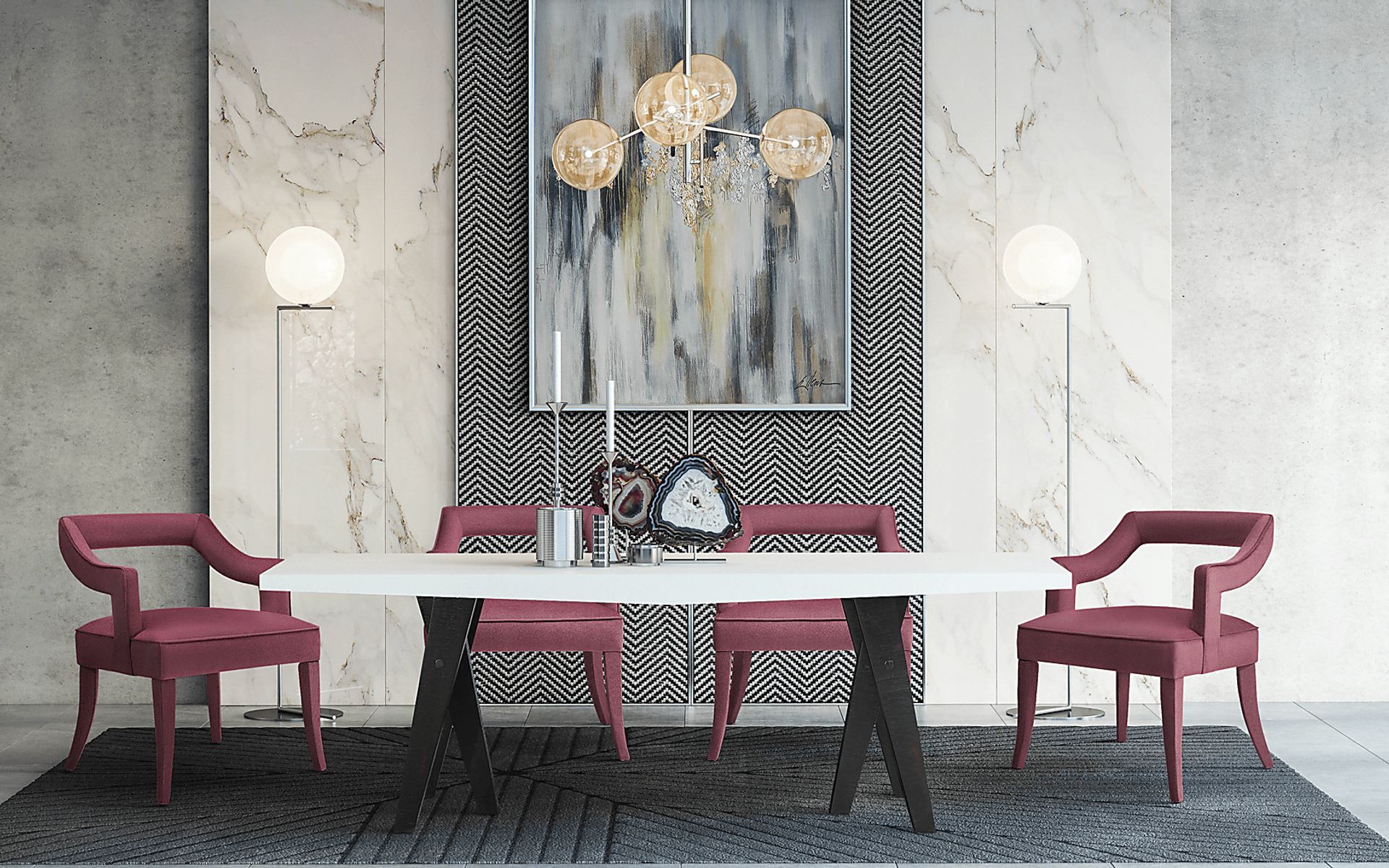 Lenorelle Pink Arm Chair - Image 6
