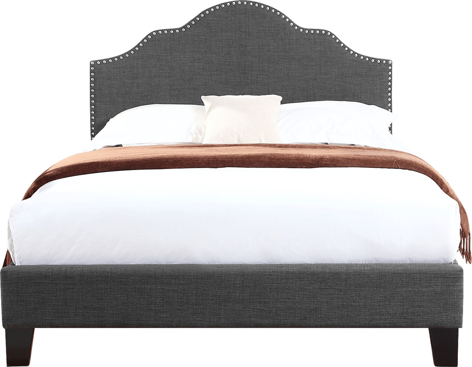 Lenosa Charcoal Gray Queen Upholstered Bed - Image 2