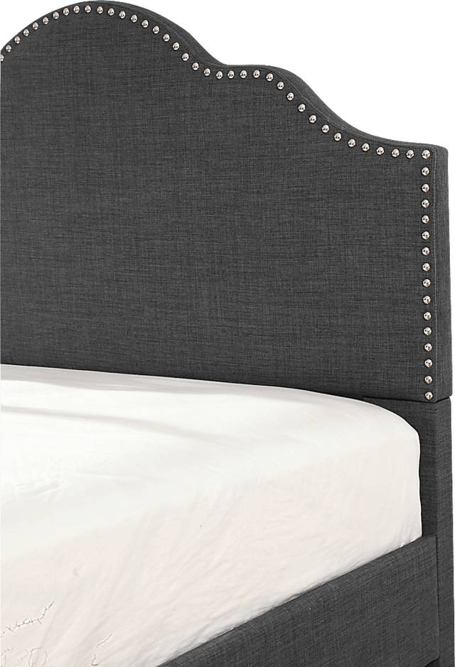 Lenosa Charcoal Gray Queen Upholstered Bed - Thumbnail - Image 3