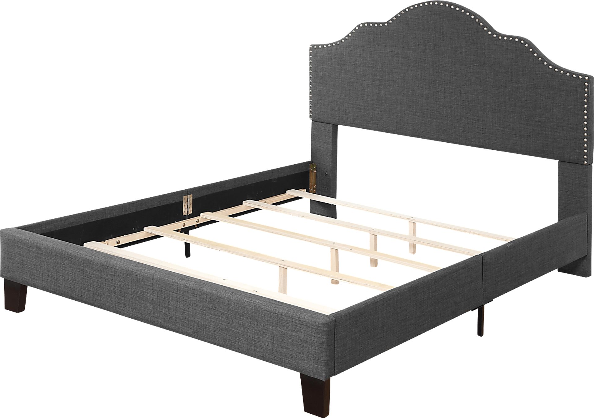 Lenosa Charcoal Gray Queen Upholstered Bed - Image 4