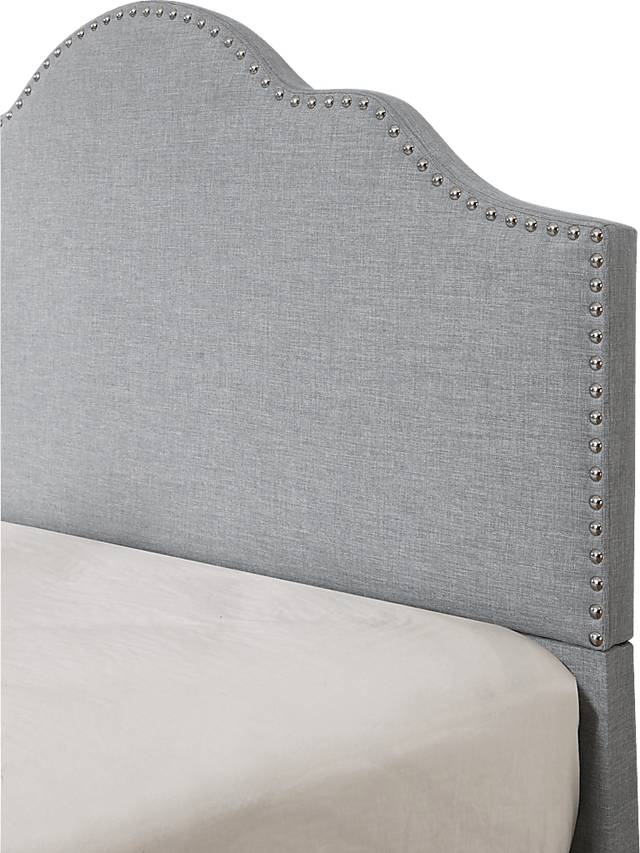 Lenosa Gray Queen Upholstered Bed - Thumbnail - Image 3