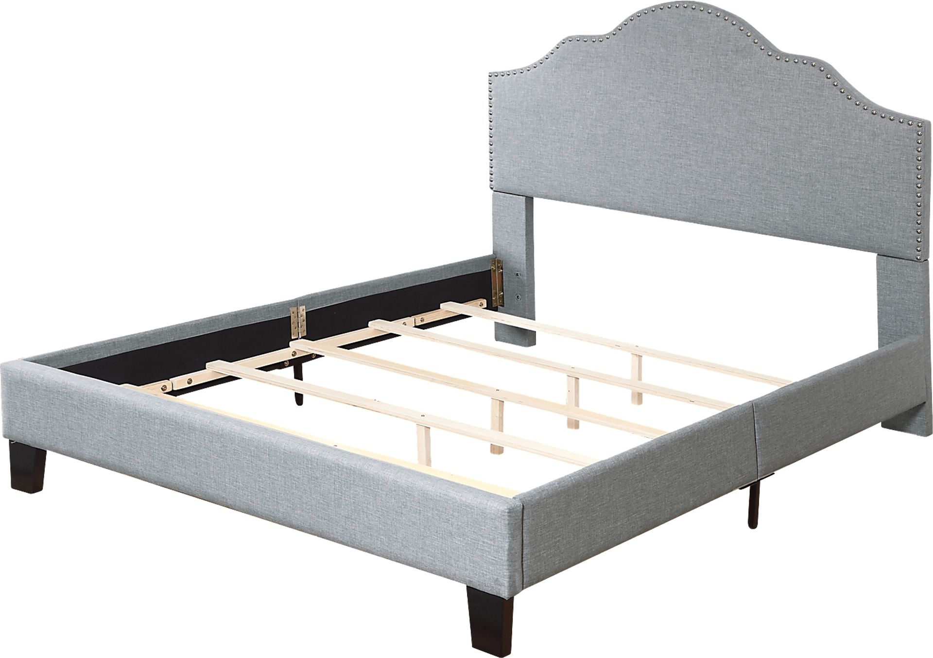 Lenosa Gray Queen Upholstered Bed - Image 4