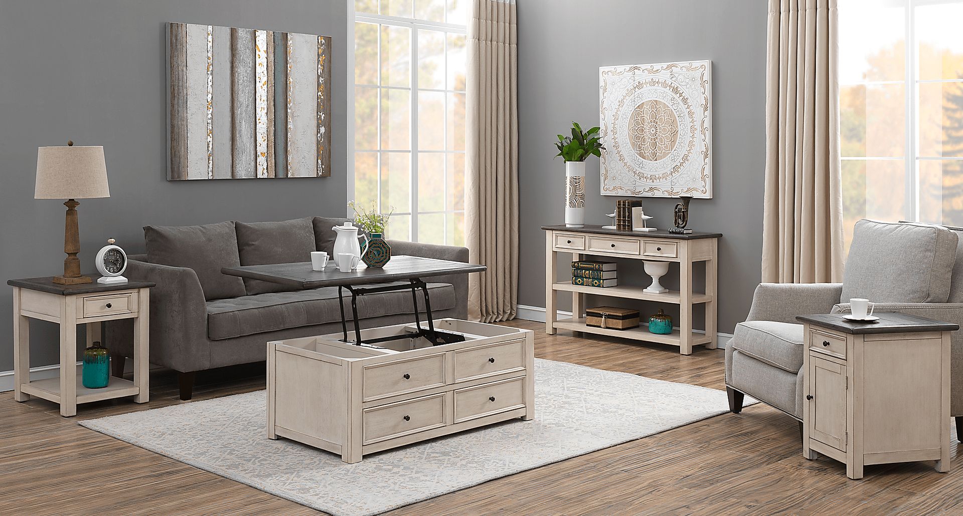 Leoane Ivory End Table - Image 7