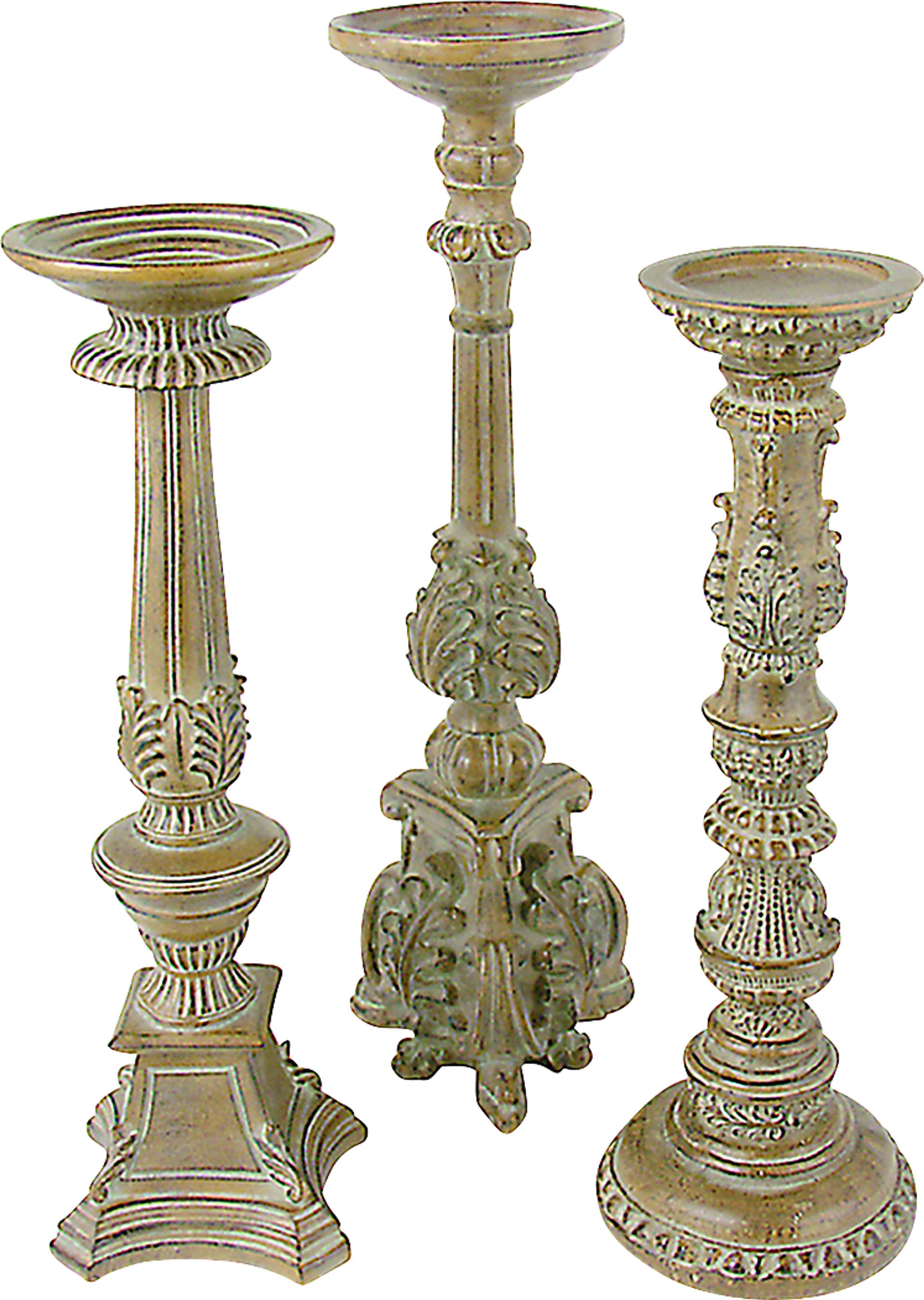 Leonorah Brown Candleholder Set of 3 - Image 1