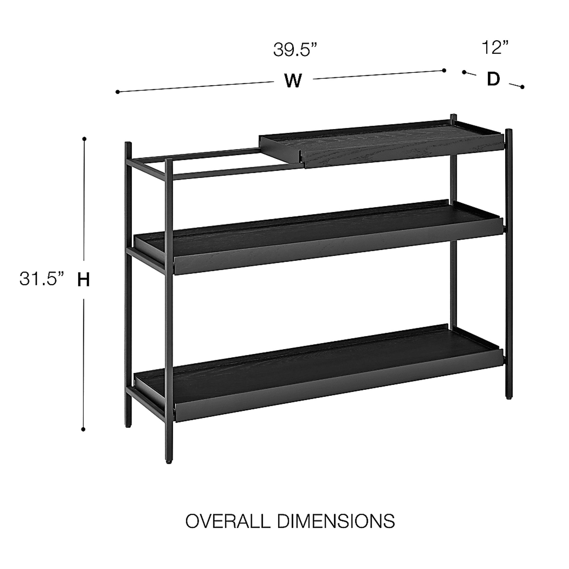 Leopardcast III Black Bookcase - Image 7