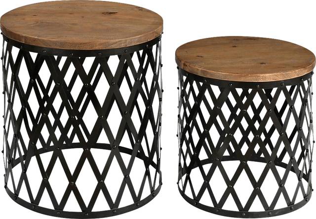 Leoti Brown Set of 2 Nesting Tables - Thumbnail - Image 1