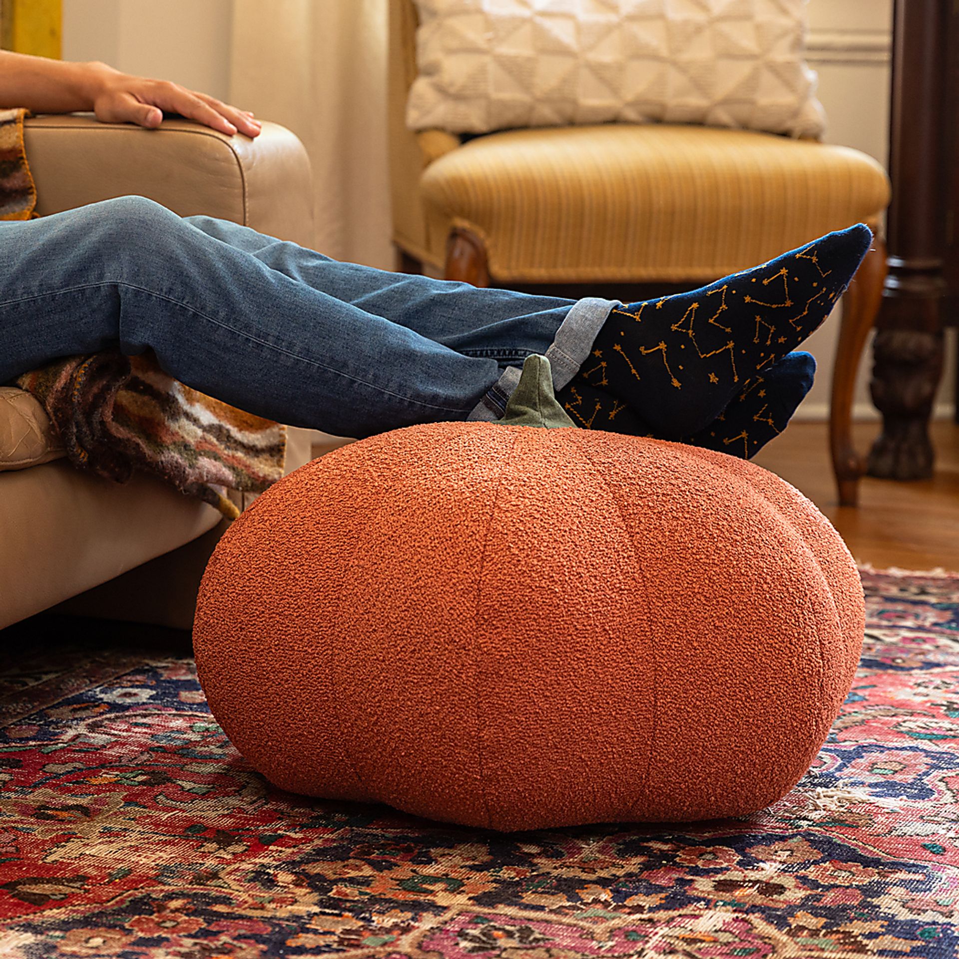 Leoze I Orange Ottoman - Image 2