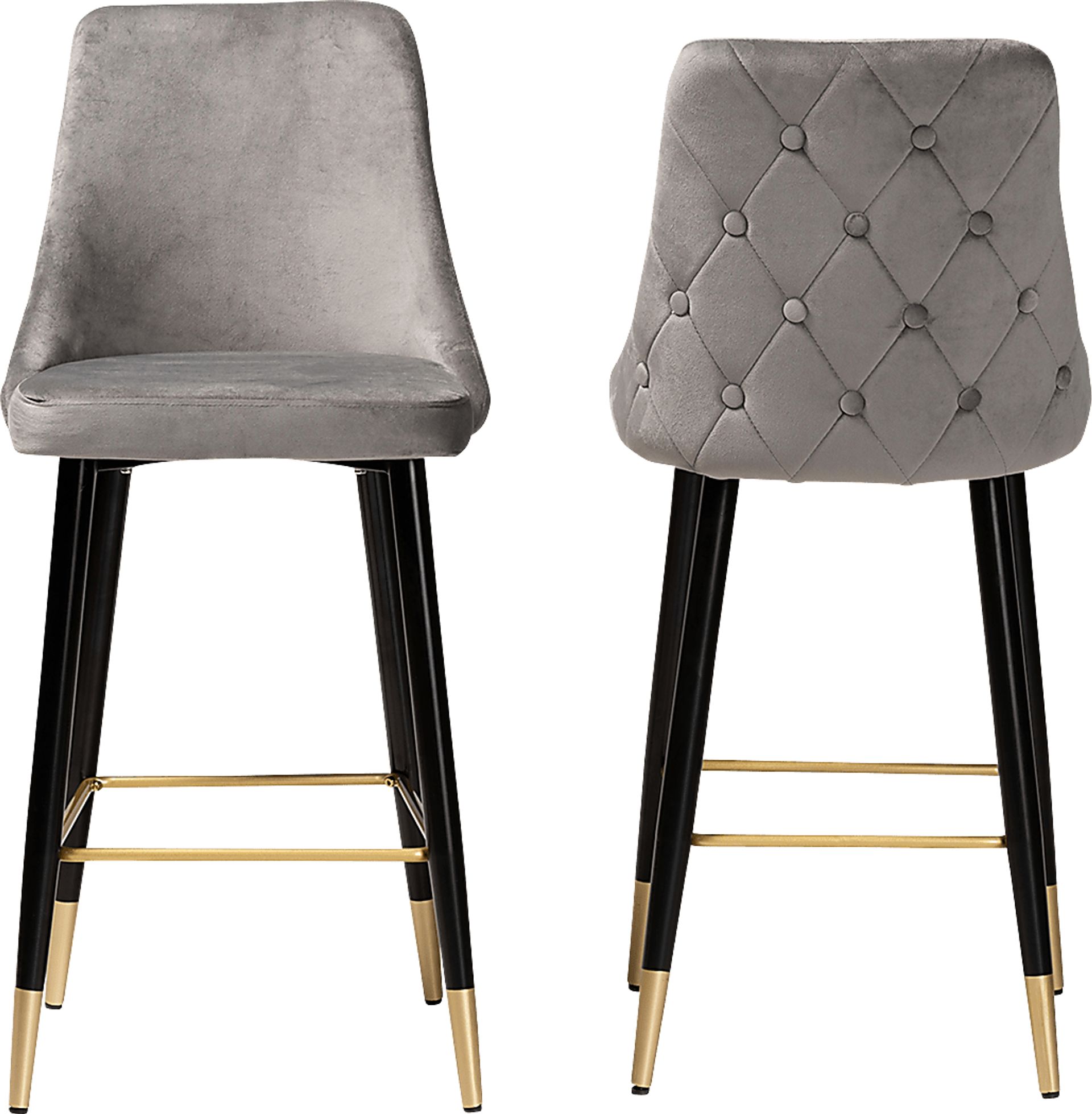 Lepak Gray Barstool, Set of 2 - Image 4