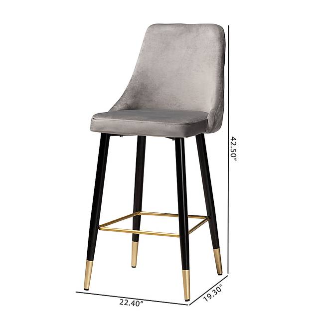 Lepak Gray Barstool, Set of 2 - Thumbnail - Image 10