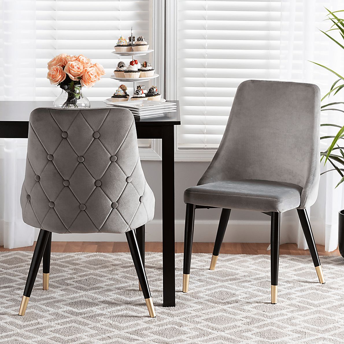 Lepak Gray Side Chair, Set of 2
