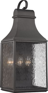 Lepley Gray Large Outdoor Wall Sconce