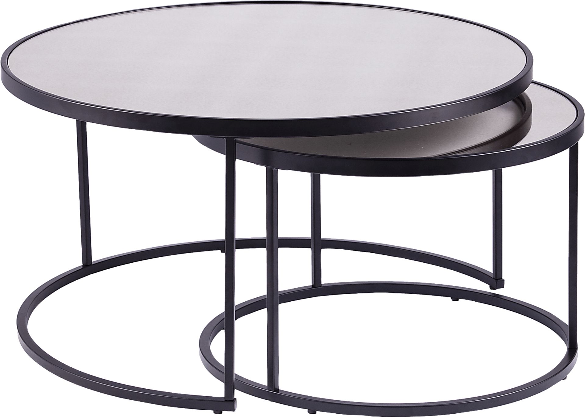 Leralynn Black Nesting Cocktail Table, Set of 2 - Image 1