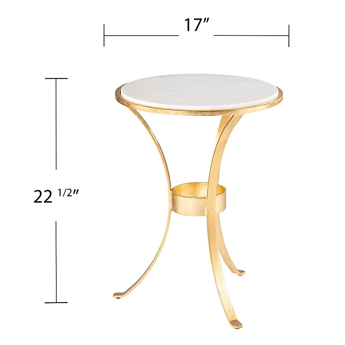 Leralynn Gold Accent Table