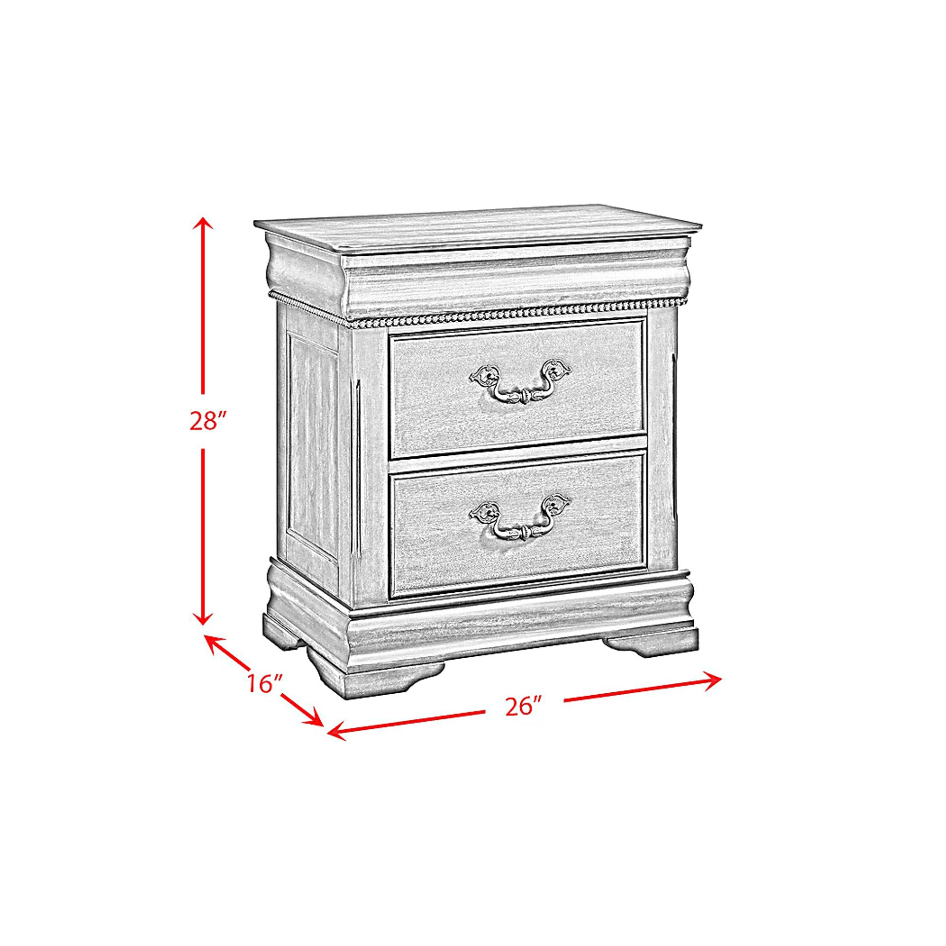Lerato Cherry Nightstand - Image 9