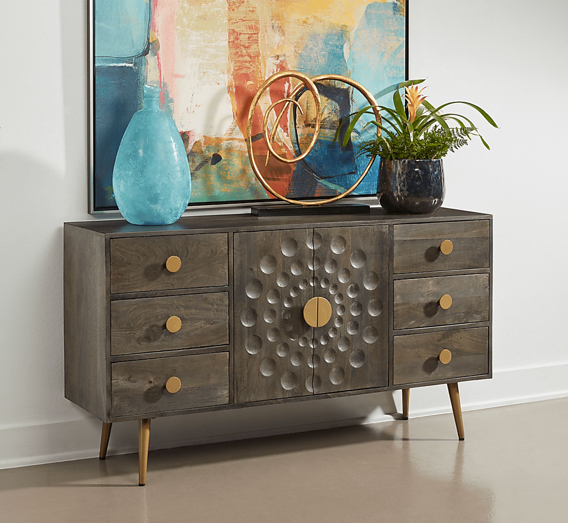 Lerida Brown Credenza - Image 2