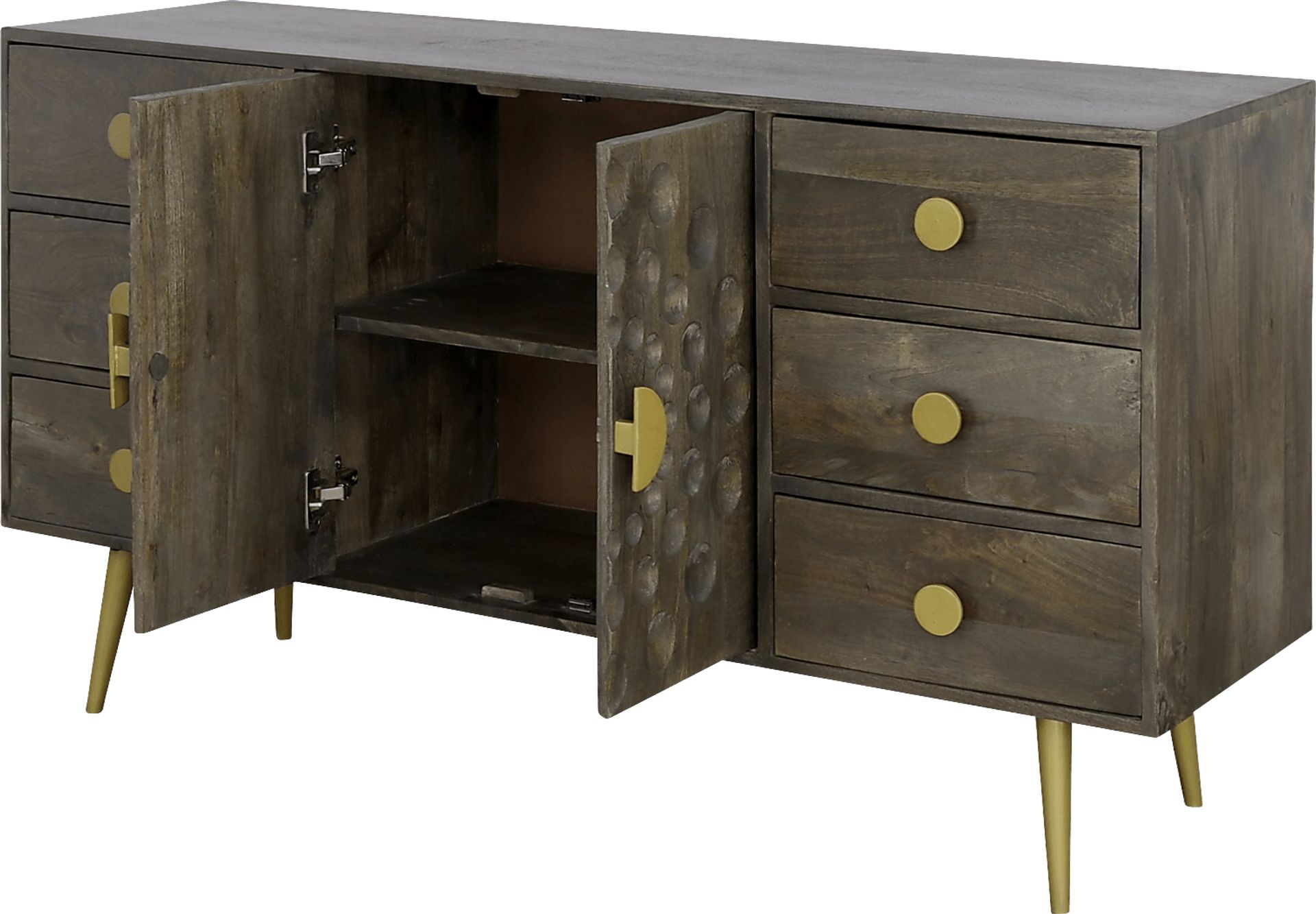 Lerida Brown Credenza - Image 4