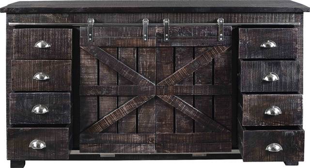 Leroy Square Brown Credenza - Thumbnail - Image 5