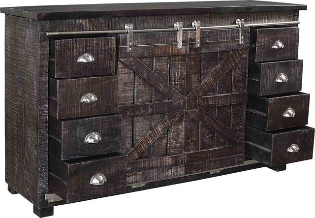Leroy Square Brown Credenza - Thumbnail - Image 7