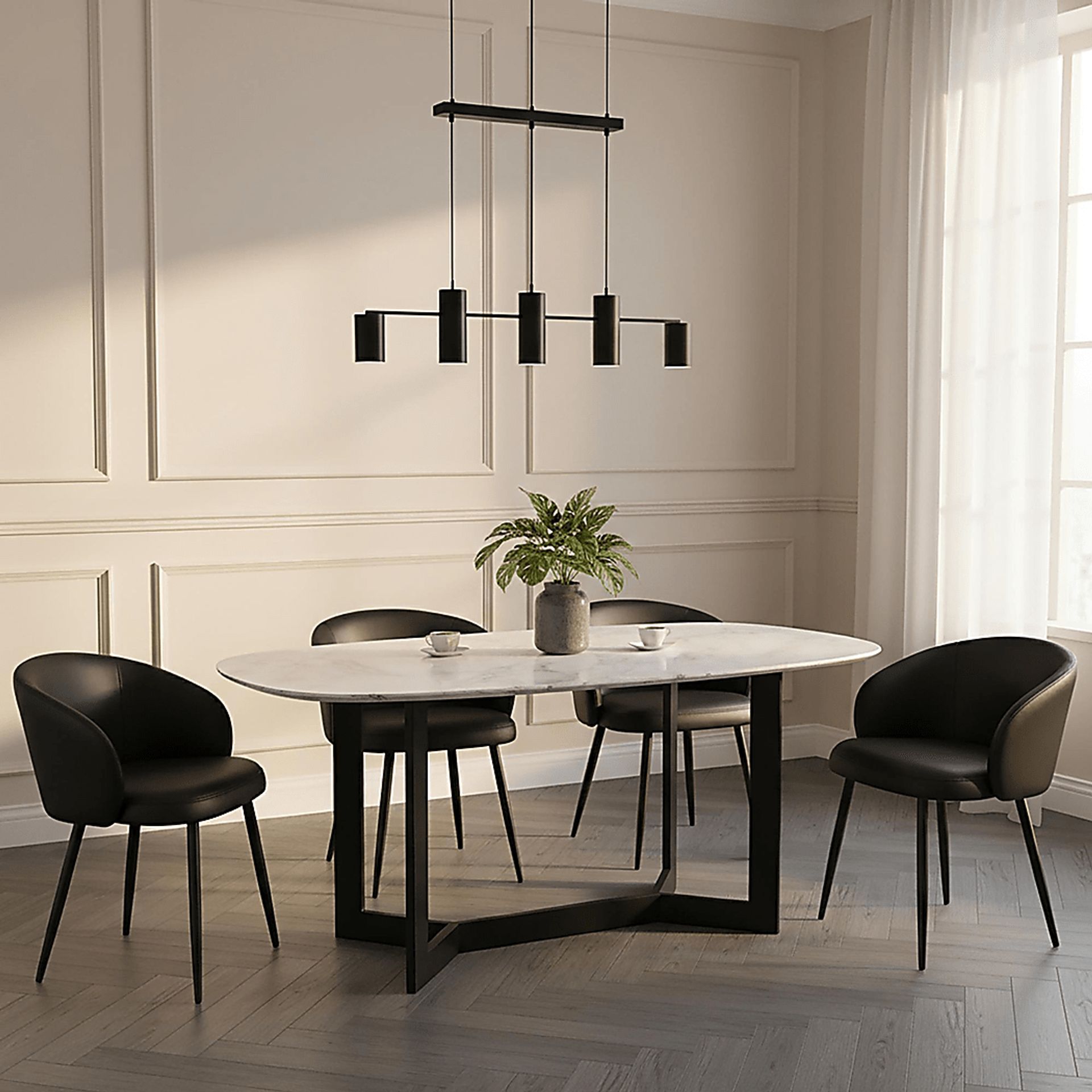 Lesah Black Side Chair, Set of 2 - Image 2