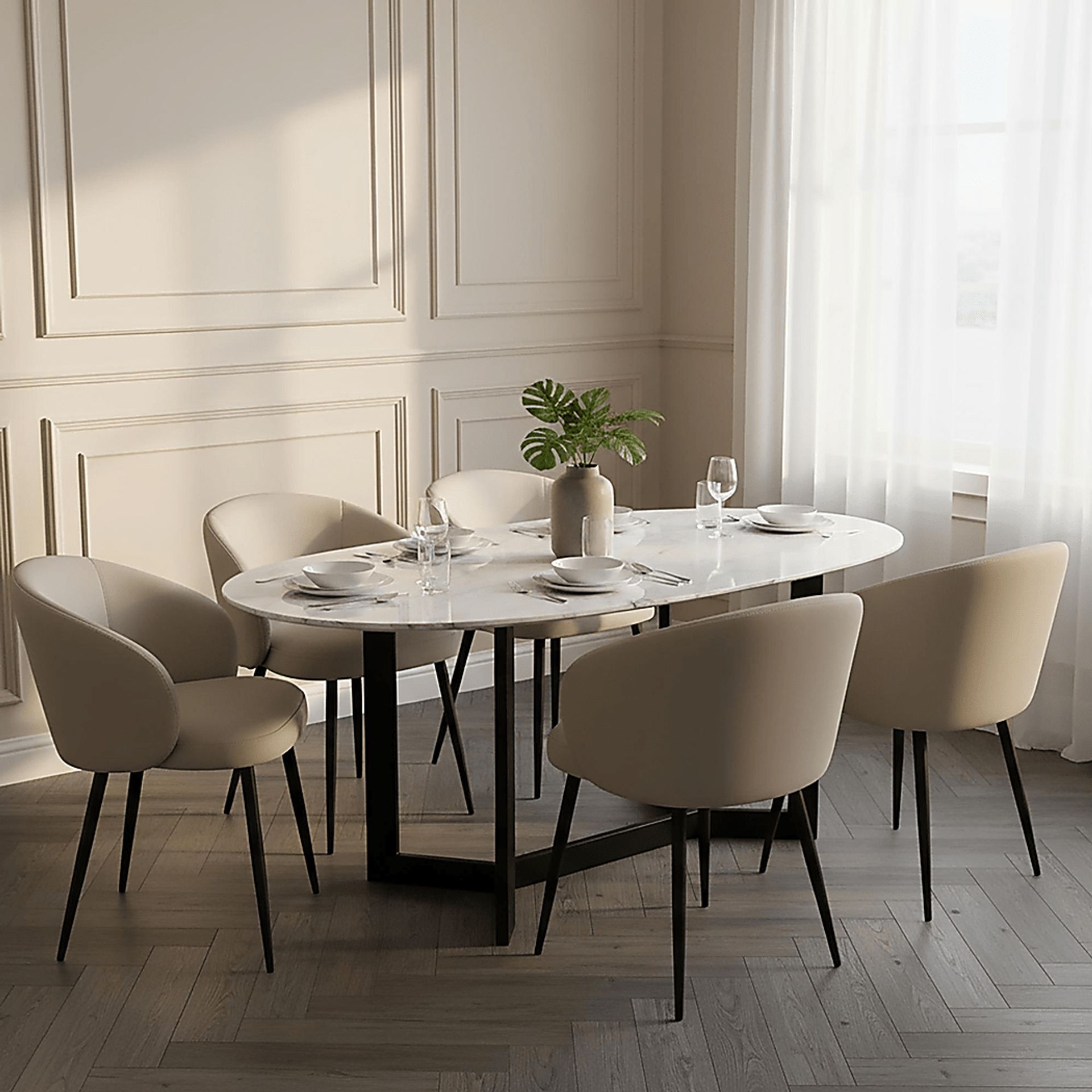 Lesah Gray Side Chair, Set of 2 - Image 2