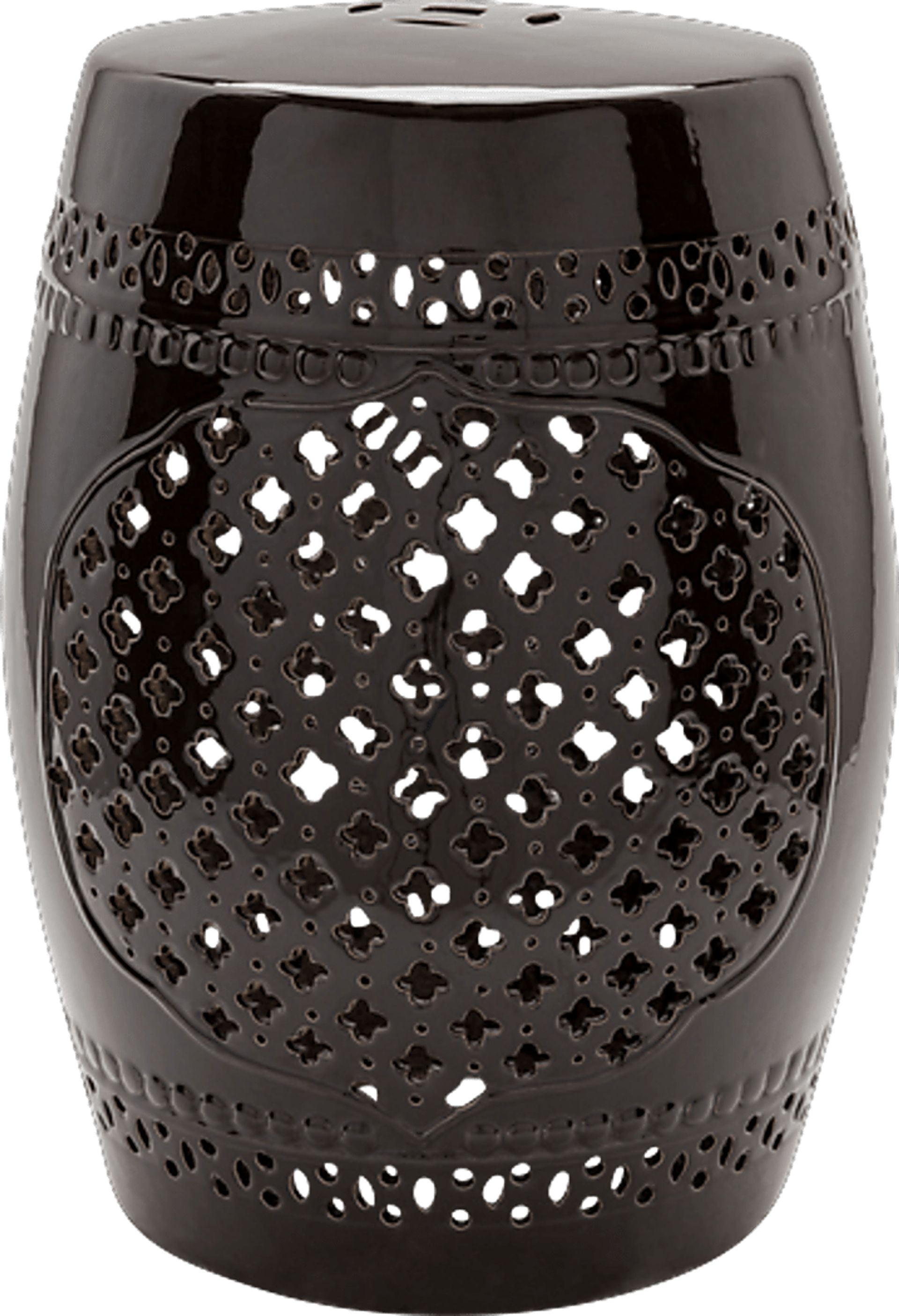 Lesedi Black Outdoor Stool - Image 1